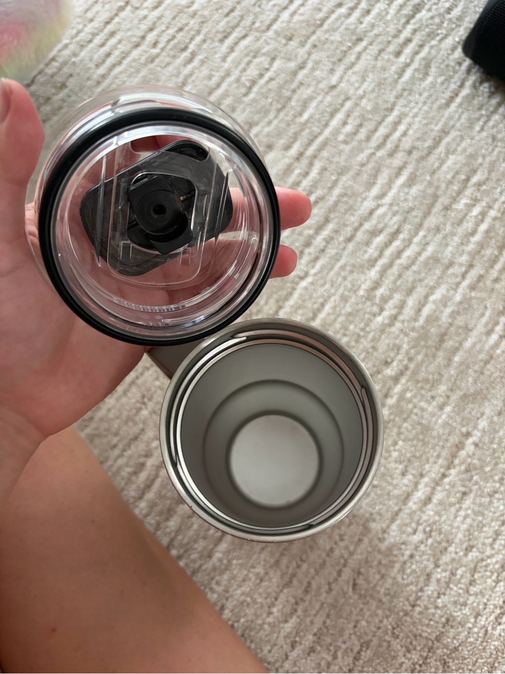Yeti Rambler Travel Mug with Handle - Taupe Finish - Picture 3 of 4